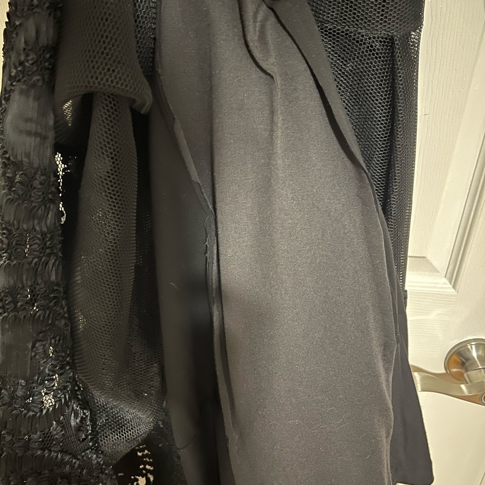 Maje Black Embroidered Cocktail Dress (With Added Sleeves & Slip) Size 3 US 8-10 - Picture 9 of 11